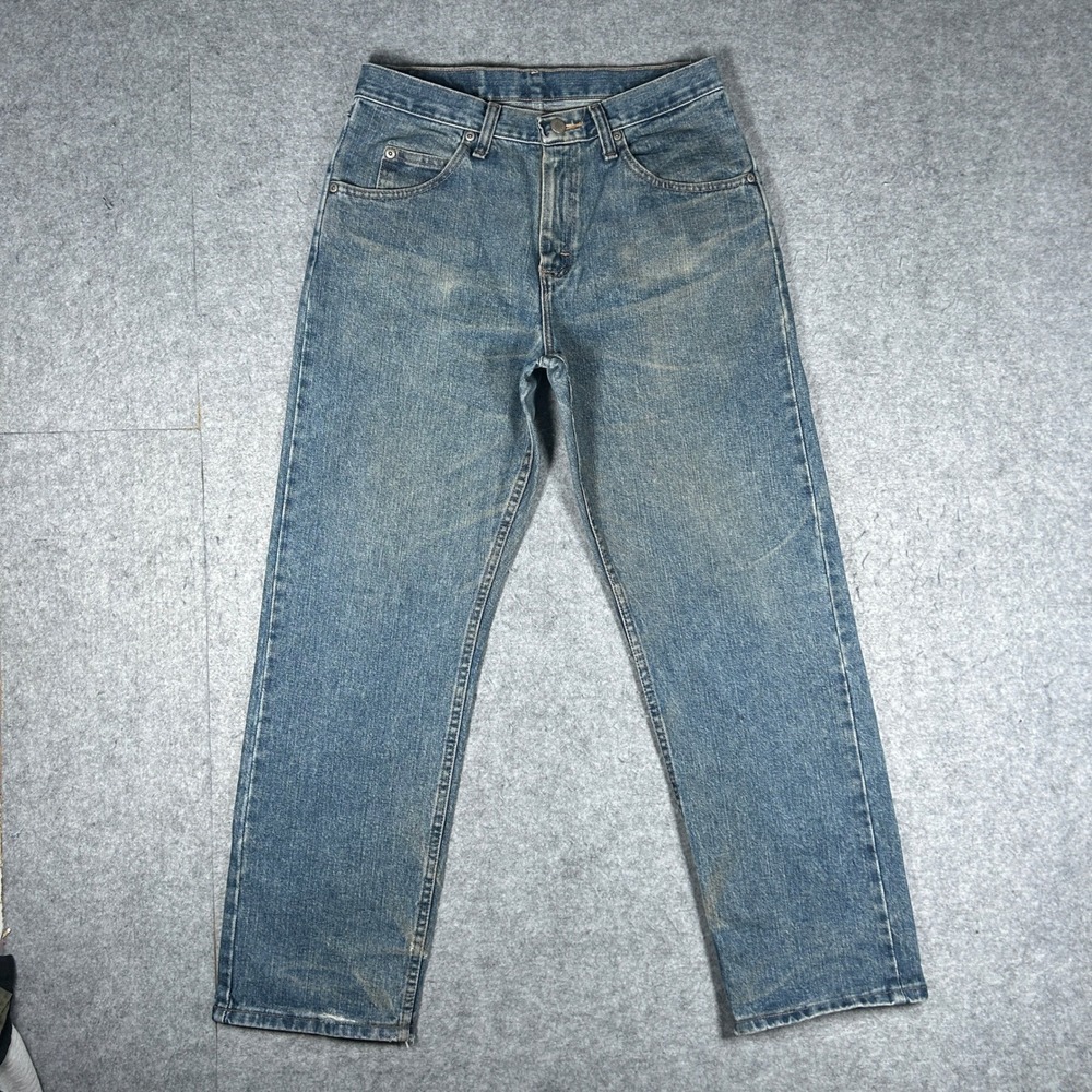 Wrangler Denim Jeans Mens 30x30 Blue Authentic Straight Leg Vintage Workwear